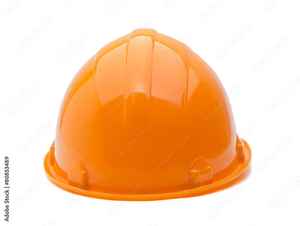 Construction helmet, rear view Construction helmet, rear view