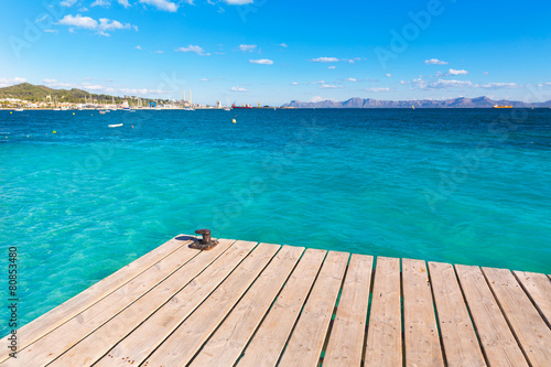 Mallorca Platja de Alcudia beach pier in Majorca