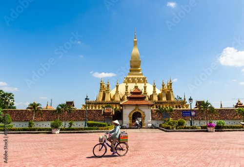  wat Phra That Luang pagoda in Vientiane photo