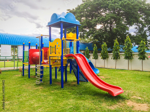 Colorful Children's playground at public park