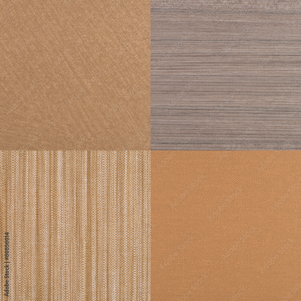 Fototapeta premium Set of brown vinyl samples