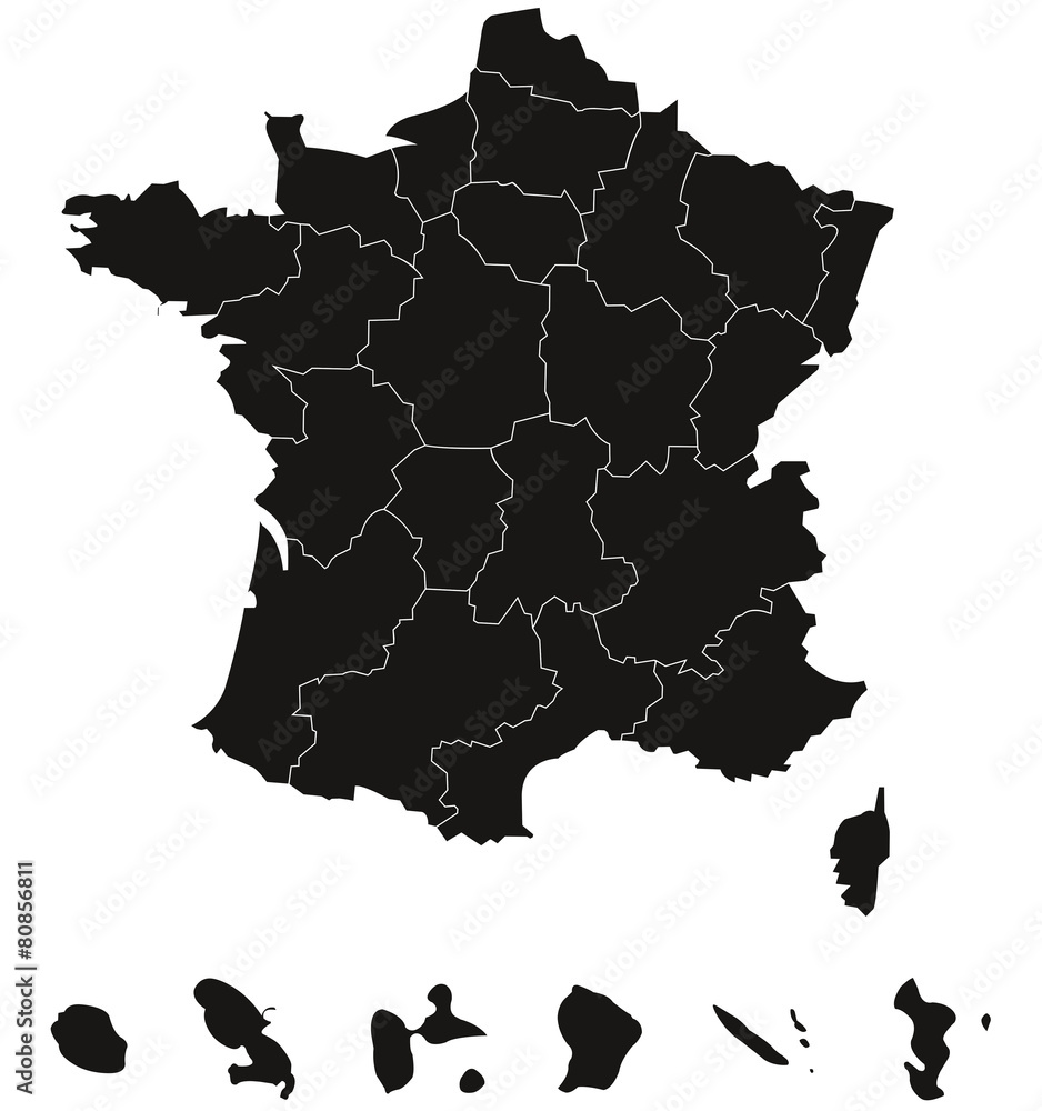France - carte des regions 17