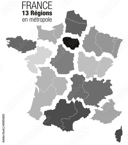 France - carte des regions 16