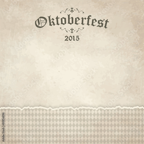 vintage background with checkered pattern for Oktoberfest 2015