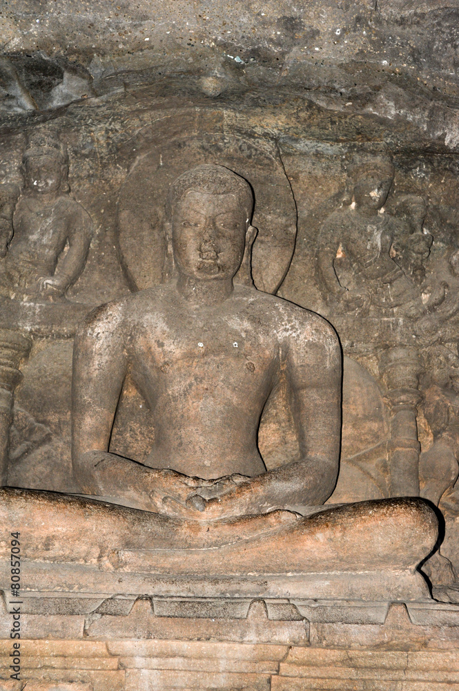 Statue of Buddha on Ellora caves near Aurangabad