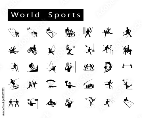 Set of 35 World Sport Icons