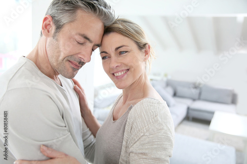 Portrait of mature couple showing love and complicity