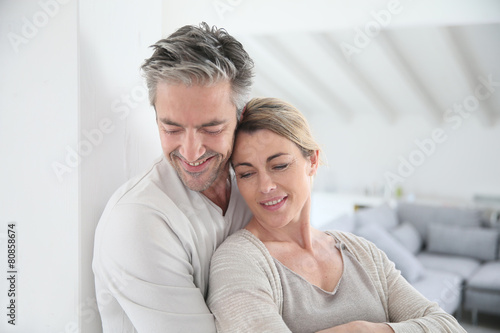 Portrait of mature couple embracing each other