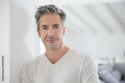 Portrait of attractive 50-year-old man photo