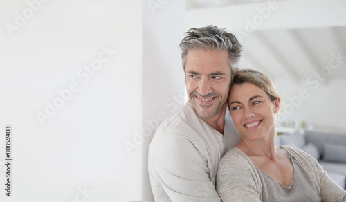 Portrait of mature couple looking toward the future