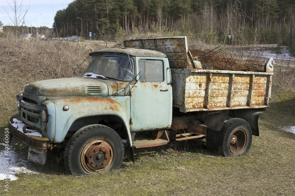Rusty forgotten truck