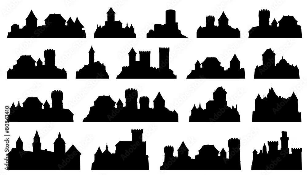 castle silhouettes