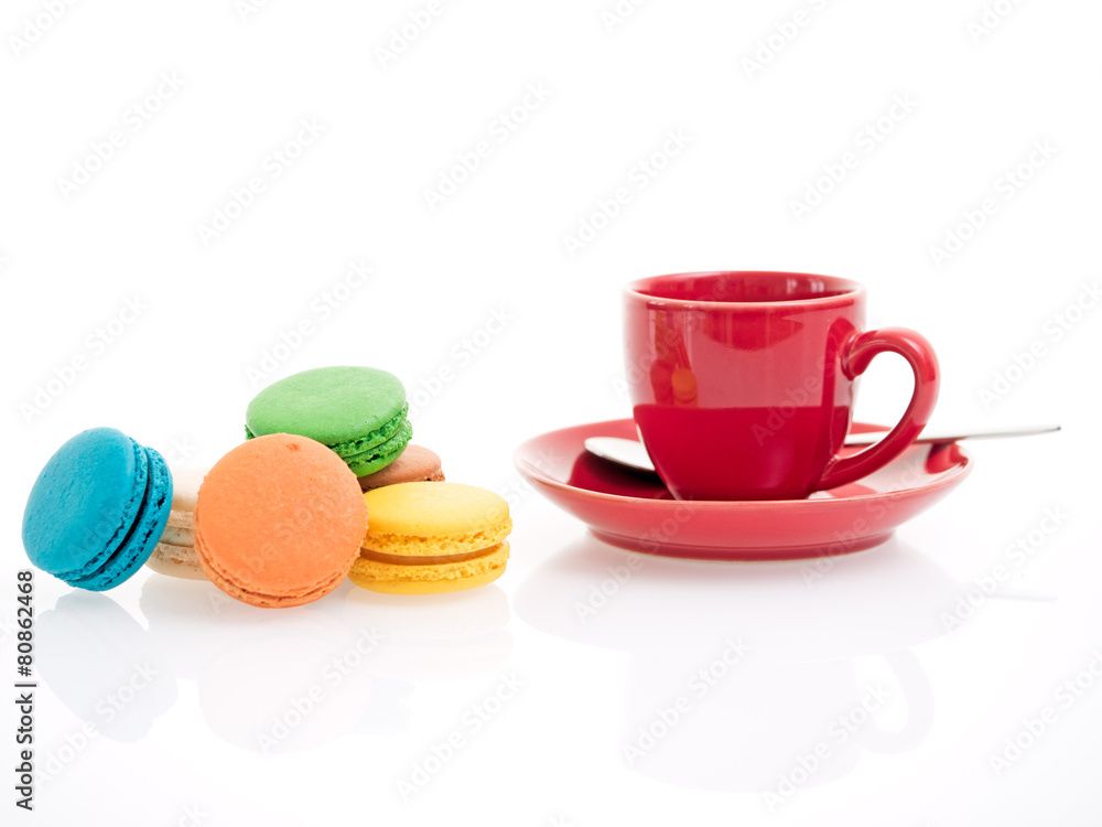 Espressotasse mit Macarons Espressotasse mit Macarons