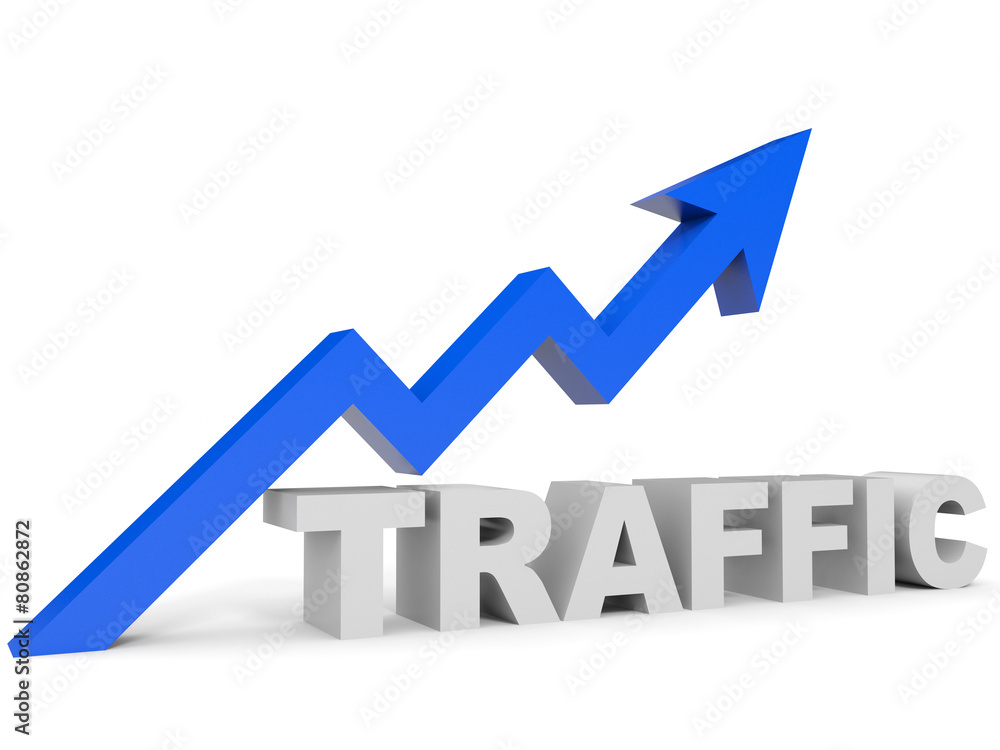 Graph up traffic arrow.