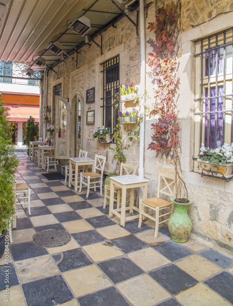 Fototapeta premium Kawiarnia Stree Ioannina
