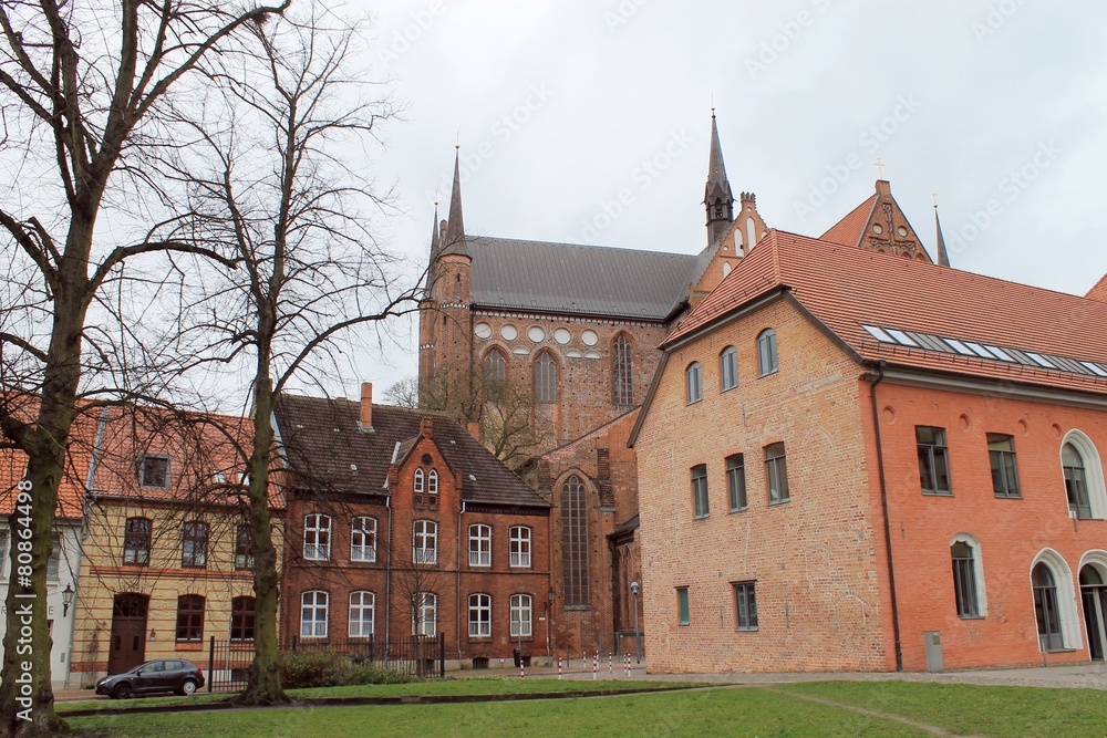 Gebäudezeile in Wismar.