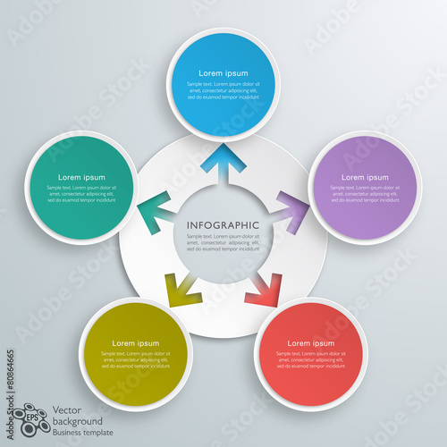 Infographics Vector Background #5-Step Process