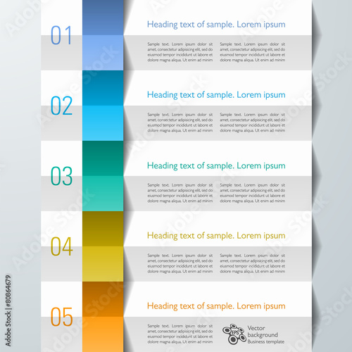 Infographics Web Banner & Label, Accordion Design