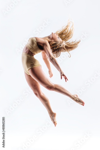 young beautiful modern style dancer