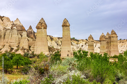 Mountain Love valley landscape  Turkey  Cappadocia