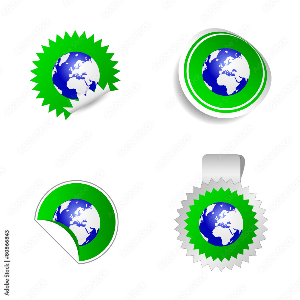 sticker planet green vector sticker planet green vector