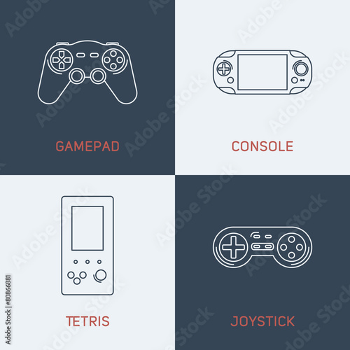 Set of Modern Vector Thin Line Icons