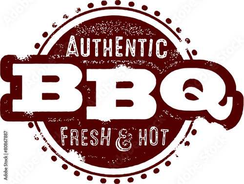 Authentic BBQ Menu Stamp
