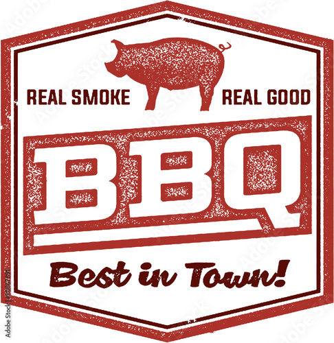 Vintage BBQ Restaurant Sign
