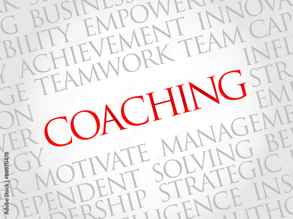 Coaching word cloud, business concept Coaching word cloud, business concept