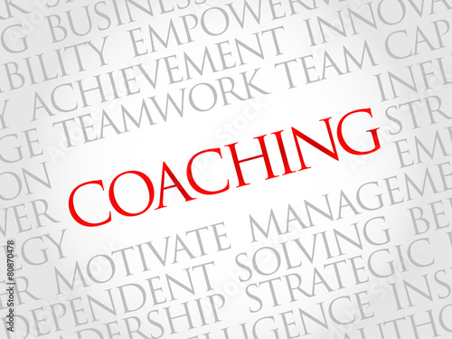 Coaching word cloud, business concept #80870478