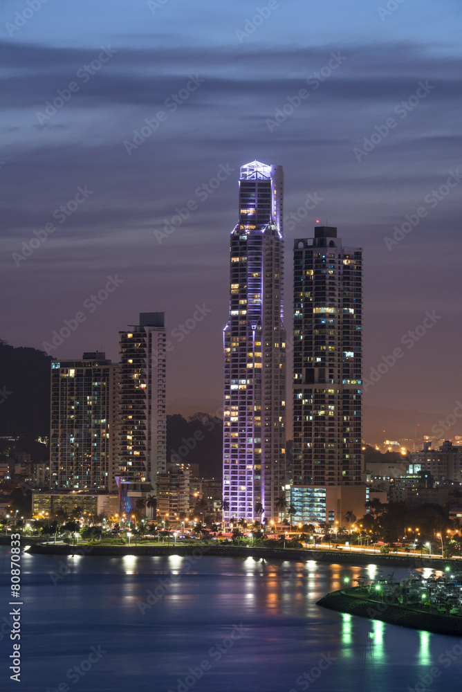 City skyline at Panama City, Panama, Central America
