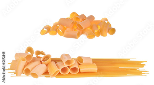 pasta spaghetti noodles isolated on white background