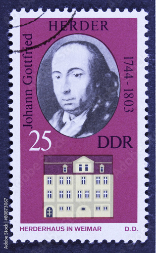 DDR - CIRCA 1970s A stamp printed in the DDR shows musicus,