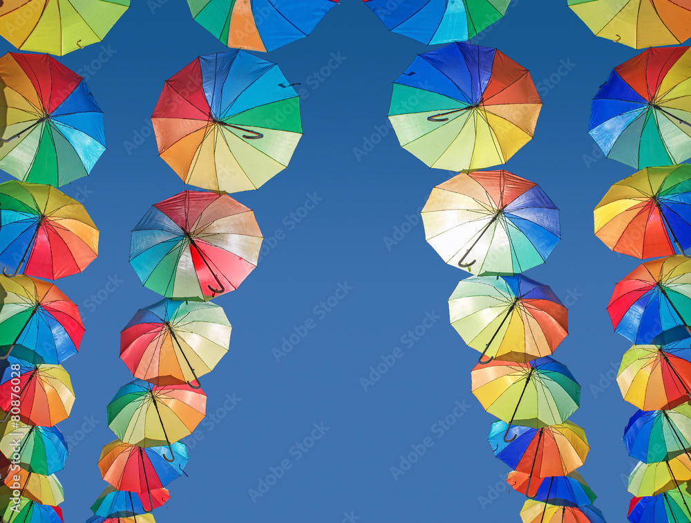 Umbrellas coloring the sky Umbrellas coloring the sky