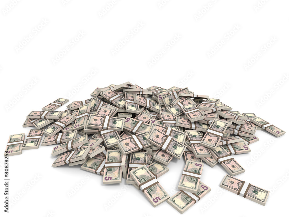 Money heap. Five dollars. Money heap. Five dollars.