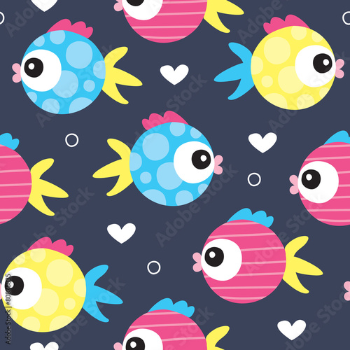 seamless colorful fish pattern