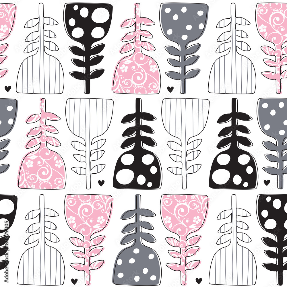 seamless tulip pattern vector illustration seamless tulip pattern vector illustration