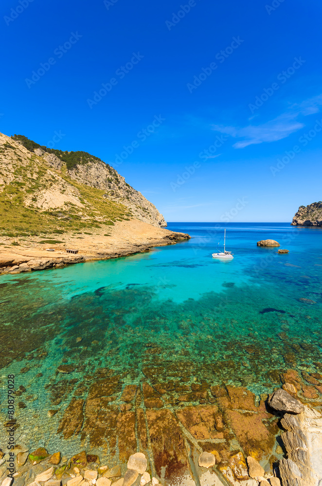 View of beautiful Cala Figuera bay, Majorca island, Spain