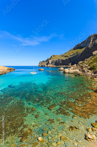 View of beautiful Cala Figuera bay  Majorca island  Spain