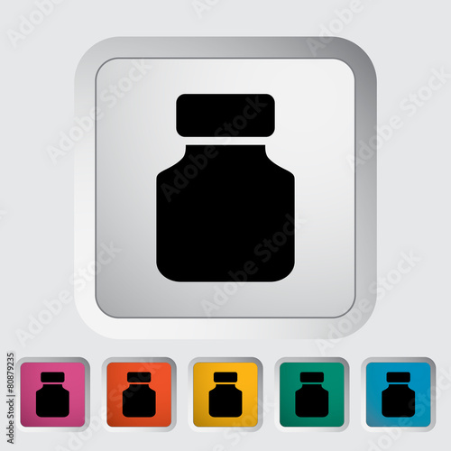 Jar flat icon.