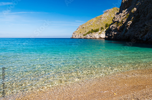 Beautiful Sa Calobra beach, Majorca island, Spain