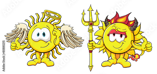 Cute cartoon sun
