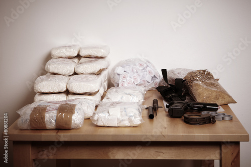 Canvas Print Goods of organized crime