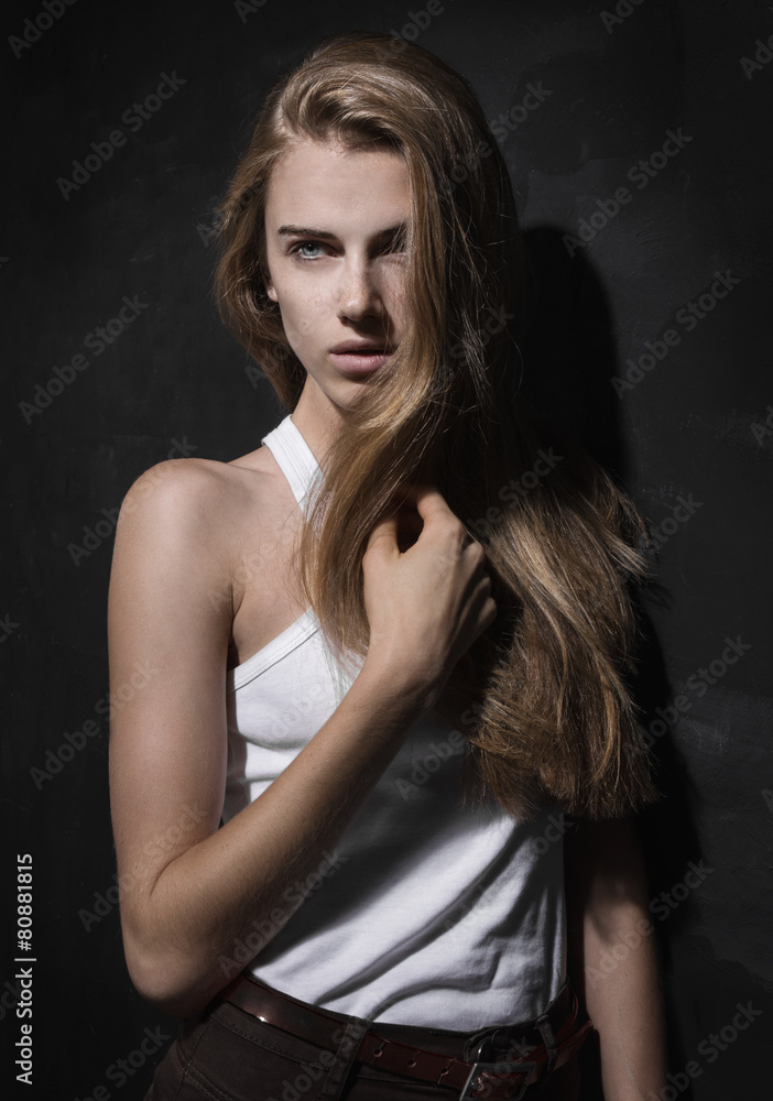 Studio shot of fashion model Studio shot of fashion model