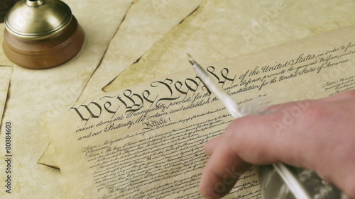 US Constitution Hand Reading photo
