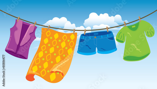 hanging clothes