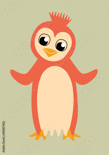 Colorful happy penguin