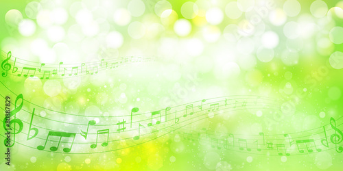 葉　音符　背景