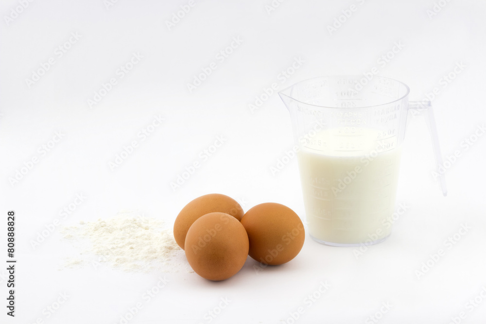 Food ingredients and kitchen utensils for cooking Food ingredients and kitchen utensils for cooking
