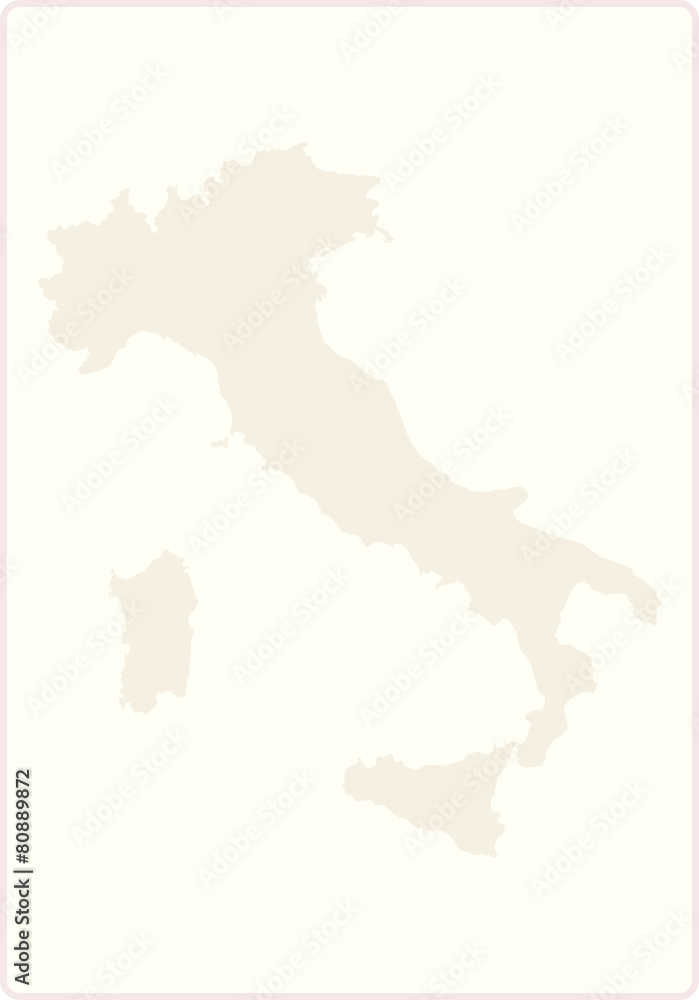 Profilo dell'Italia come sfondo per foglio a4